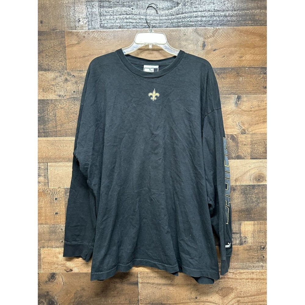 Puma Men's New Orleans Saints Long Sleeve T-Shirt Size 2XL